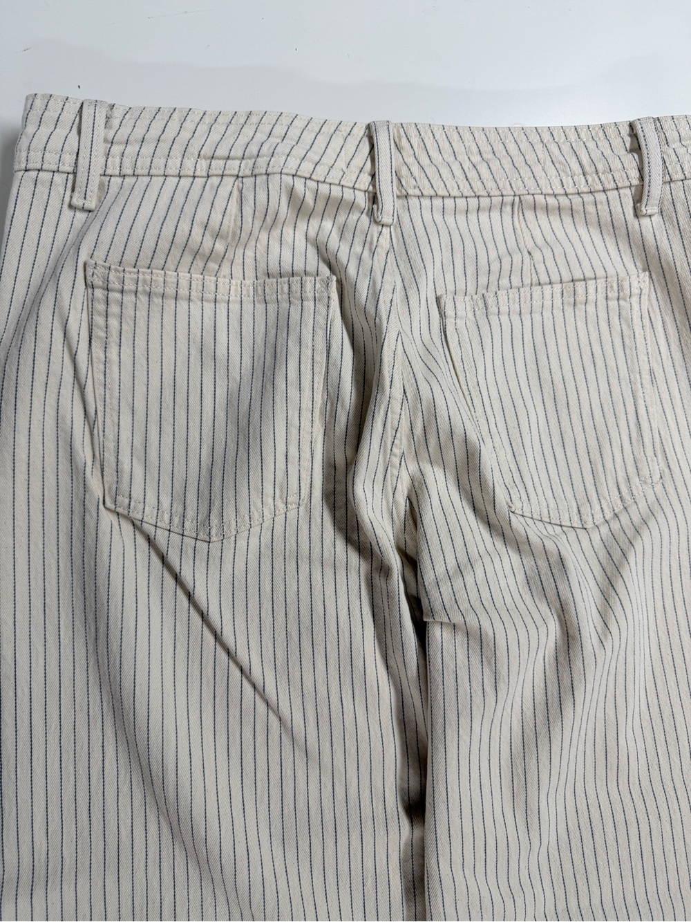 Universal Thread Cream Pinstripe Sailor High Rise Wide Leg Pants - Picture 3 of 4